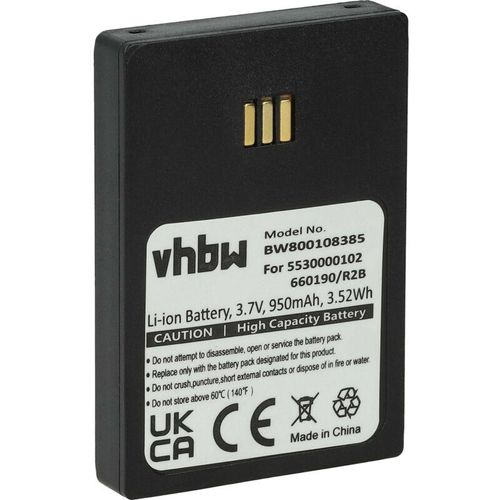 4069099576021 - 1x Akku kompatibel mit Innovaphone IP63 schnurlos Festnetz Telefon (950 mAh 37 v Li-Ion) Schwarz - Vhbw