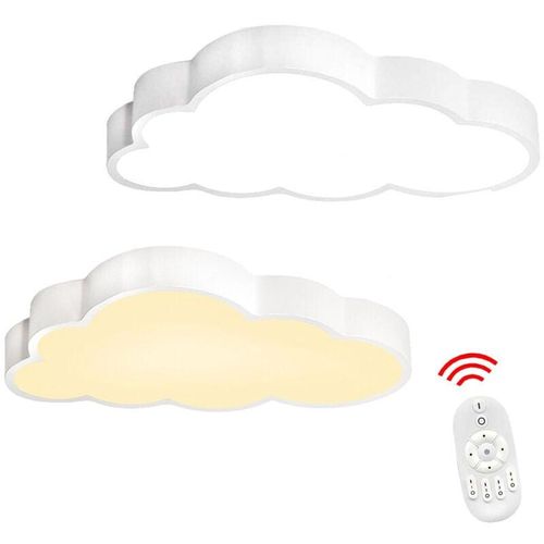 0762418240781 - Deckenleuchten 48W Deckenleuchte led Dimmbar mit Fernbedienung Ultradünne Kreative Wolken Kinderlampe Kinderzimmer Jungen Mädchen Deckenlampe Hengmei