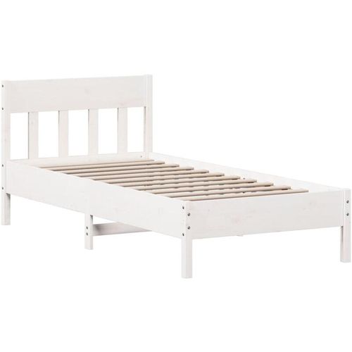 8721012428348 - Vidaxl - Massivholzbett ohne Matratze Weiß 90x200 cm Kiefernholz 8721012428348 - Vidaxl - Massivholzbett ohne Matratze Weiß 90x200 cm Kiefernholz