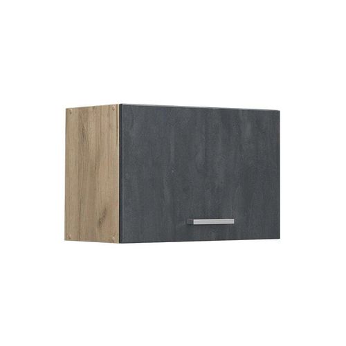 4066731404254 - Livinity Hängeschrank R-Line Schwarz Beton Eiche 60 cm flach