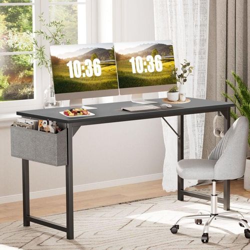 0759154250525 - Schreibtisch - 100 x 50 x 757 cm gaming tisch computertisch bürotisch eck pc tisch Mit Aufbewahrungstasche und Eisenhaken einfacher Stil Büro- und