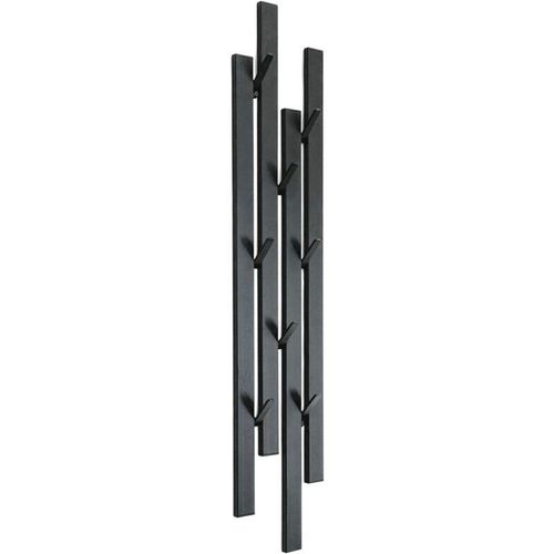 4260700966129 - Garderobe Wand Schwarz Metall 96612 Wandgarderobe mit 8 Haken Schmal Flurgarderobe Modern Hakenleiste Garderobenhaken - Dandibo 4260700966129 - Garderobe Wand Schwarz Metall 96612 Wandgarderobe mit 8 Haken Schmal Flurgarderobe Modern Hakenleiste Garderobenhaken - Dandibo