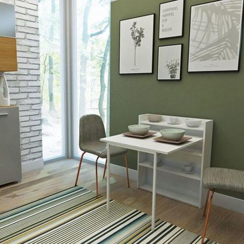 0711709076431 - Toscohome - Klappbarer Schreibtisch Tisch weiß 80x20x93H cm - Maso 0711709076431 - Toscohome - Klappbarer Schreibtisch Tisch weiß 80x20x93H cm - Maso