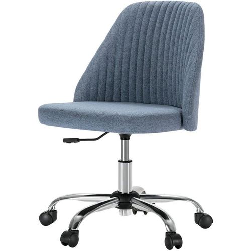 0785856582114 - Bürostuhl Ohne Armlehnen Schreibtischstuhl mit Stoffbezug Sitzkissen Criss Cross Chair mit Breiterem Polster zum Sitzen im Schneidersitz Wippfunktion