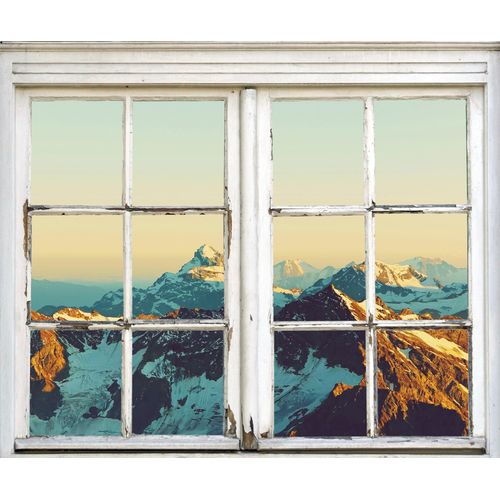 4049009360889 - Wandsticker QUEENCE Berge Wandtattoos Gr B H T 40 cm x 60 cm x 01 cm Natur beige (natur) Wandtattoos Natur