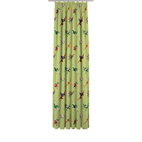 4004567330187 - Vorhang WIRTH Planes Action Gardinen Gr 175 cm Multifunktionsband 142 cm grün Kinder Kinderzimmergardinen Walt Disney