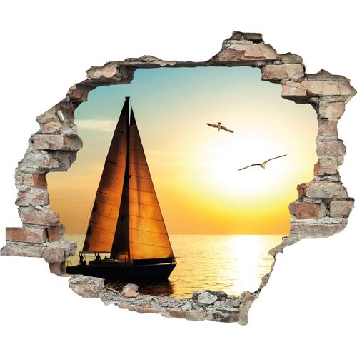 4049009068822 - Wandtattoo QUEENCE Segelboot Wandtattoos Gr B H T 60 cm x 50 cm x 01 cm Natur orange Wandtattoos Natur 4049009068822 - Wandtattoo QUEENCE Segelboot Wandtattoos Gr B H T 60 cm x 50 cm x 01 cm Natur orange Wandtattoos Natur