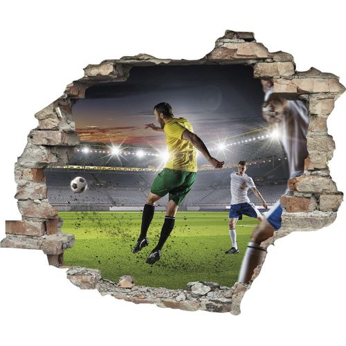 4049009634812 - Wandtattoo QUEENCE Fußball Schuss Wandtattoos Gr B H T 60 cm x 50 cm x 01 cm Fussball bunt Wandtattoos Fußball