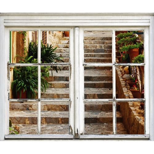 4049009363422 - Wandsticker QUEENCE Treppe Wandtattoos Gr B H T 40 cm x 60 cm x 01 cm Geographie braun Wandtattoos und Wandsticker
