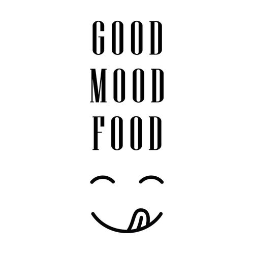 4049009354635 - Wanddekoobjekt QUEENCE GOOD MOOD FOOD Wanddekoobjekte Gr B H T 30 cm x 45 cm x 01 cm Schriftzug schwarz (schwarz weiß) Wanddekoration Wanddekoobjekte Schriftzug auf Stahlblech