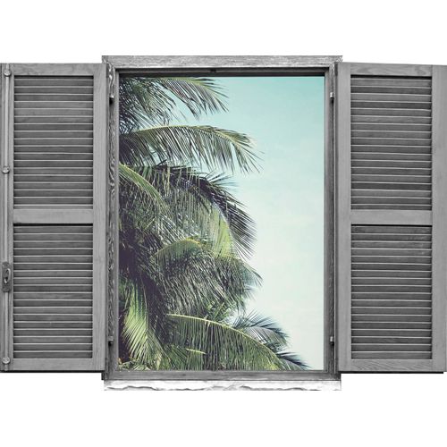 4049009362890 - Wandtattoo QUEENCE Palmblätter Wandtattoos Gr B H T 80 cm x 60 cm x 01 cm Natur grün Wandtattoos Natur