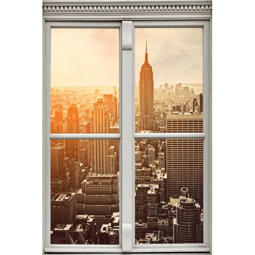 4049009102106 - Wandsticker QUEENCE New York Wandtattoos Gr B H T 40 cm x 60 cm x 01 cm Geographie orange Wandtattoos und Wandsticker