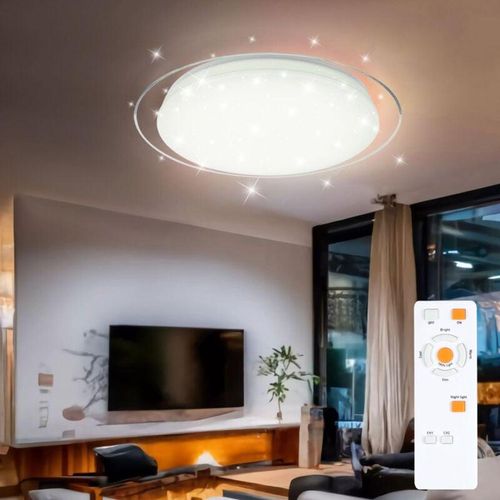 9007371348466 - LED Decken Leuchte Sternen Himmel Effekt Lampe Fernbedienung DIMMER Tageslicht