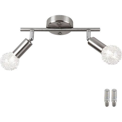 4059157023345 - Etc-shop - Decken Strahler Wohn Zimmer Wand Lampe silber Spots beweglich im Set inklusive led Leuchtmittel