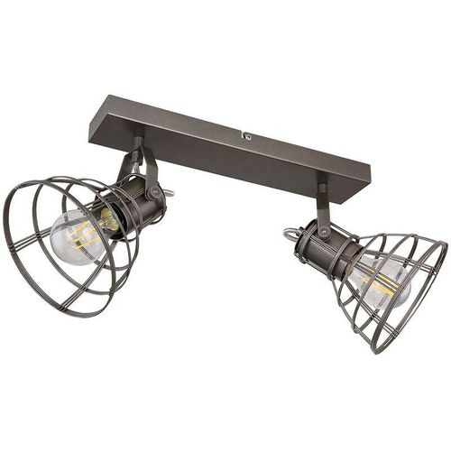 4059157141025 - Etc-shop - Decken Lampe fernbedienung Käfig Spot Wohn Zimmer Leuchte dimmbar im Set inkl rgb led Leuchtmittel