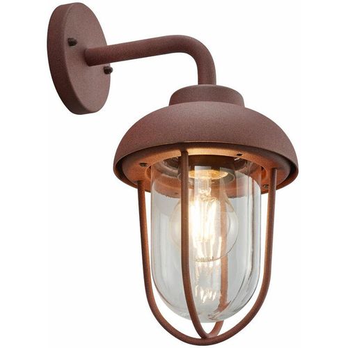 4059157150003 - Etc-shop - Außen Wand Lampe Laterne rostfarben Garten Veranda Glas Leuchte Fernbedienung dimmbar im Set inkl rgb led Leuchtmittel