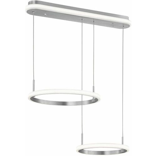 4003474394800 - LED Pendellampe Hängeleuchte Esstischlampe Fernbedienung Pendelleuchte Höhenverstellbar dimmbar Ringe 34W 2550lm warmweiß LxBxH 40x63x150 cm