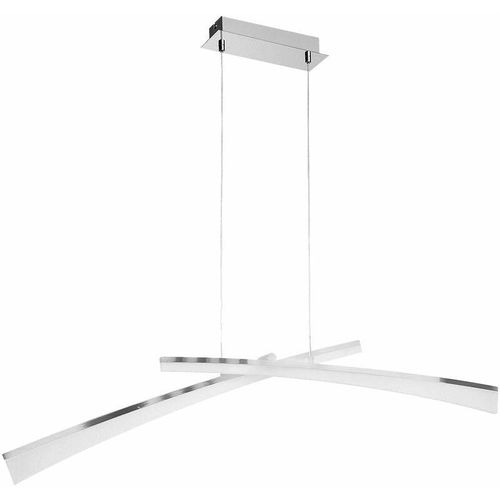 4003474315843 - Wofi - led Hängeleuchte Esstisch Pendelleuchte silber Modern Esstischlampe hängend led Modern 2x 125W 2x 900 lm warmweiß LxH 120x150 cm