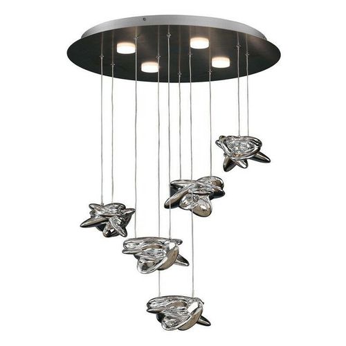 8435153259029 - Inspired Lighting - Inspired Mantra - Nido - Deckencluster Anhänger 62cm Runde 5 + 4 Lichter 30W + 20W led 3000K 4000lm Chrom