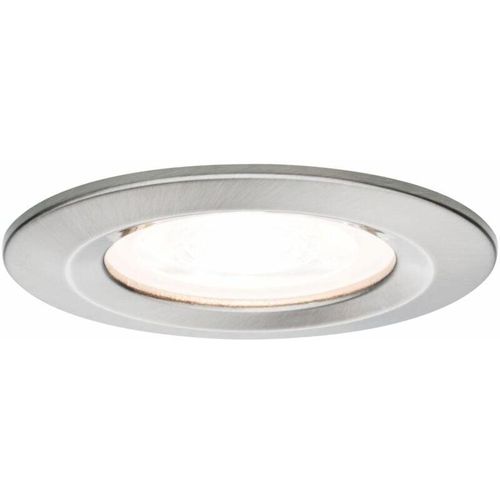 4000870934395 - LED Einbauleuchte Nova starr IP44 rund 78mm GU10 65W 460lm 230V 2700K Eisen gebürstet