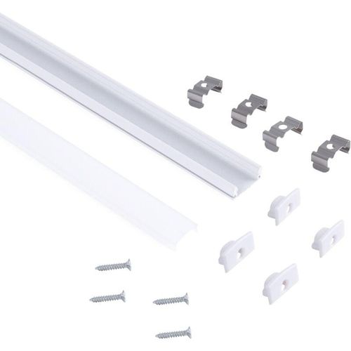 8435427150045 - Barcelona Led - Alu Aufbau-Profil mit Diffusor - Komplettset - 17x8mm - ≤12 mm