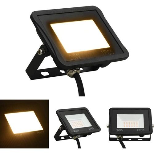 8721031337584 - LED-Fluter 20 w Warmweiß - Flutlichter & Spotleuchten - Schwarz - The Living Store