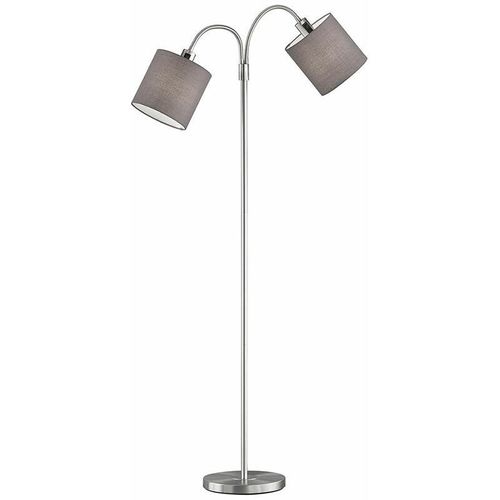 4003694403276 - Fischer&honsel - Stehleuchte Standleuchte Stehlampe Wohnzimmerleuchte Schlafzimmerlampe Metall nickel Stoffschirme 2 Flammig getrennt schaltbar 4003694403276 - Fischer&honsel - Stehleuchte Standleuchte Stehlampe Wohnzimmerleuchte Schlafzimmerlampe Metall nickel Stoffschirme 2 Flammig getrennt schaltbar