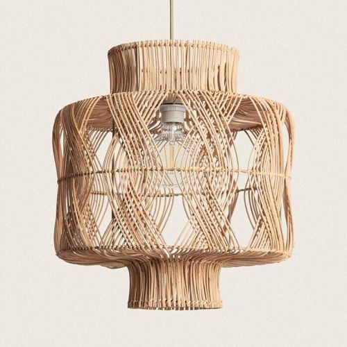 8445044113736 - Iluzzia - Hängeleuchte Rattan Oia Grün - Textil 8445044113736 - Iluzzia - Hängeleuchte Rattan Oia Grün - Textil