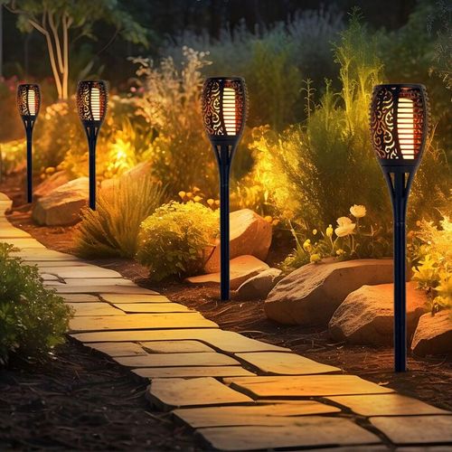 4036812126115 - Solarleuchte Feuereffekt Solarfackel Flammeneffekt Fackellampe Gartenleuchte schwarz Fackel Kunststoff led Leuchtmittel orange flackernd h 78 cm 4036812126115 - Solarleuchte Feuereffekt Solarfackel Flammeneffekt Fackellampe Gartenleuchte schwarz Fackel Kunststoff led Leuchtmittel orange flackernd h 78 cm