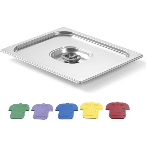 8711369220726 - - Deckel für GN-Behälter mit farbigen Clips Haccp GN2 4 530x162mm Edelstahl 805275