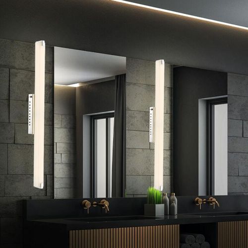 9007371505777 - - led Wandleuchte Stab Spiegelleuchte Chrom Wandlampe Glas satiniert mit Kippschalter 1x 225W 1760Lm warmweiß l 79 cm 2er Set 9007371505777 - - led Wandleuchte Stab Spiegelleuchte Chrom Wandlampe Glas satiniert mit Kippschalter 1x 225W 1760Lm warmweiß l 79 cm 2er Set