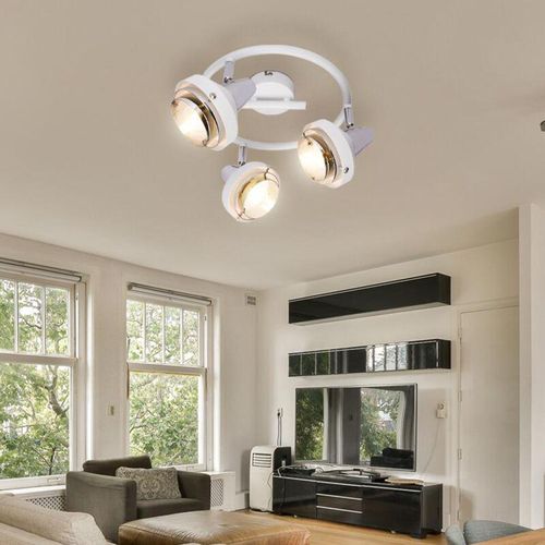 9007371510221 - - Deckenlampe Deckenleuchte Wohnzimmerlampe Esstischleuchte chrom verstellbar Metall chrom weiß Fassungen 3x E14 DxH 25x175 cm 9007371510221 - - Deckenlampe Deckenleuchte Wohnzimmerlampe Esstischleuchte chrom verstellbar Metall chrom weiß Fassungen 3x E14 DxH 25x175 cm