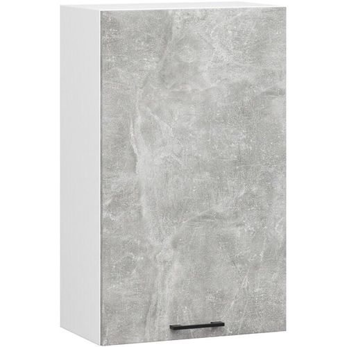 5907512215579 - Akord - Hängeschrank Küchenschrank oliwia w 50 cm H720 Weiß Steingrau Tür 2 Regalböden 50x72x30 cm