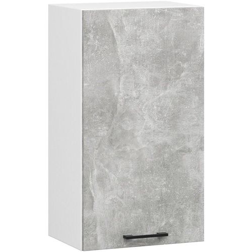 5907512215500 - Akord - Hängeschrank Küchenschrank oliwia w 40 cm H720 Weiß Steingrau Tür 2 Regalböden 40x72x30 cm