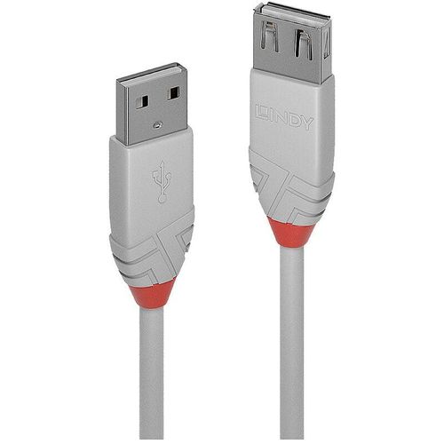 4002888367134 - USB-Kabel usb 20 usb-a Stecker usb-a Buchse 200 m Grau 36713 - Lindy