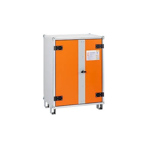 4052886465660 - Akku-Ladeschrank Basic 8 10 3-phasig 2 x 6-fach Steckdosenleisten belüftet 2 Rauchmelder mit Standfüßen B 800 x T 660 x H 1110 mm lichtgrau reinorange 4052886465660 - Akku-Ladeschrank Basic 8 10 3-phasig 2 x 6-fach Steckdosenleisten belüftet 2 Rauchmelder mit Standfüßen B 800 x T 660 x H 1110 mm lichtgrau reinorange