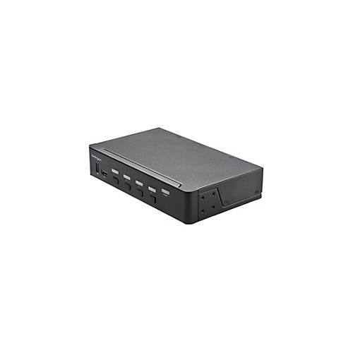 0065030882019 - StarTechcom 4 Port HDMI KVM Switch - Einzelmonitor 4K 60Hz Ultra HD HDR - HDMI 20 KVM Switch mit 2 Port USB 30 Hub (5 Gbit s) und 4x USB 20 HID Audio - Hotkey - TAA (SV431HU34K6) - KVM- Audio-Switch - 4 Anschlüsse - an Rack montierbar - TAA-k