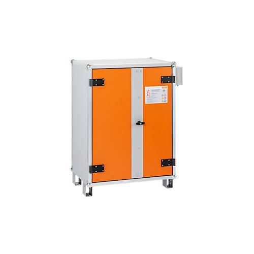 4052886465691 - Akku-Ladeschrank Premium Plus 8 10 1-phasig Innenraumtemperatur-Anzeige LockEX Türverriegelung strombetriebener Rauchmelder akustischer Alarm belüftet mit Stapelfüßen B 890 x T 660 x H 1110 mm lichtgrau reinorange 4052886465691 - Akku-Ladeschrank Premium Plus 8 10 1-phasig Innenraumtemperatur-Anzeige LockEX Türverriegelung strombetriebener Rauchmelder akustischer Alarm belüftet mit Stapelfüßen B 890 x T 660 x H 1110 mm lichtgrau reinorange