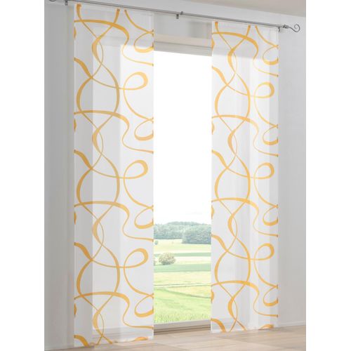 6943755984932 - Schiebegardine HEINE HOME Gr 4 gelb (weiß gelb) Gardinen 245cm Klettschiene Klettschiene 60cm Polyester B60cm H245cm 6943755984932 - Schiebegardine HEINE HOME Gr 4 gelb (weiß gelb) Gardinen 245cm Klettschiene Klettschiene 60cm Polyester B60cm H245cm