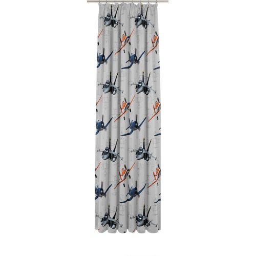 4004567331931 - Vorhang WIRTH Planes Echo Gardinen Gr 245 cm Multifunktionsband 142 cm grau (hellgrau) Kinder Kinderzimmergardinen Walt Disney