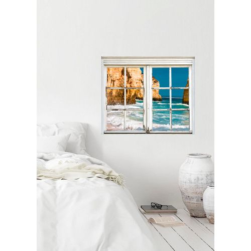 4049009076711 - Wandsticker QUEENCE Küste Wandtattoos Gr B H T 40 cm x 60 cm x 01 cm Natur blau Wandtattoos Natur