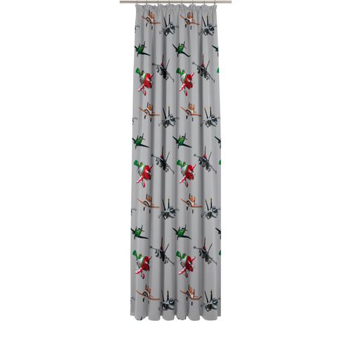 4004567332129 - Vorhang WIRTH Planes Delta Gardinen Gr 175 cm Multifunktionsband 142 cm grau (hellgrau) Kinder Kinderzimmergardinen Walt Disney