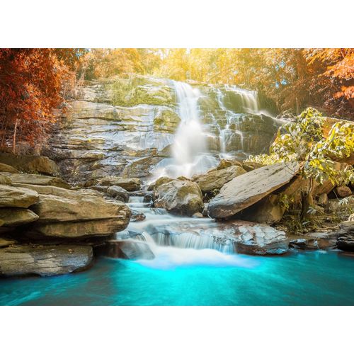 4059432188448 - Fototapete LIVING WALLS Designwalls Waterfall bunt (blau grün grau) B35m L255m Vlies Tapeten Vlies Wand Schräge Decke 4059432188448 - Fototapete LIVING WALLS Designwalls Waterfall bunt (blau grün grau) B35m L255m Vlies Tapeten Vlies Wand Schräge Decke