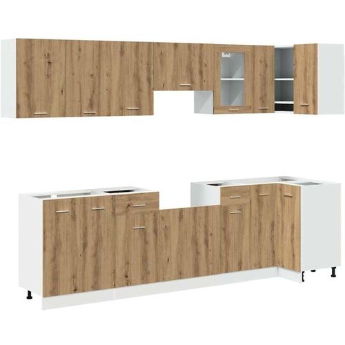 8721158715067 - Vidaxl - 11-tlg Küchenschrank-Set Artisan-Eiche Holzwerkstoff