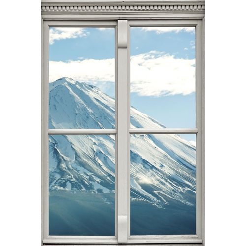 4049009075646 - Wandsticker QUEENCE Berge Wandtattoos Gr B H T 40 cm x 60 cm x 01 cm Natur blau Wandtattoos Natur