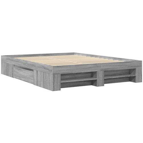 8721102854736 - Vidaxl - Bettgestell Grau Sonoma 150x200 cm Holzwerkstoff