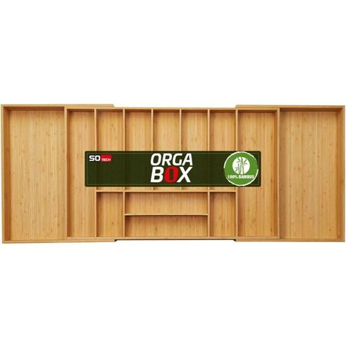 4066143089490 - So-tech - orga-box universal Besteckkasten aus Bambus verstellbar für Schubladentiefe 473 mm (Innenmaß) für Schrankbreite 900 - 1200 mm bis 13 Fächer 4066143089490 - So-tech - orga-box universal Besteckkasten aus Bambus verstellbar für Schubladentiefe 473 mm (Innenmaß) für Schrankbreite 900 - 1200 mm bis 13 Fächer