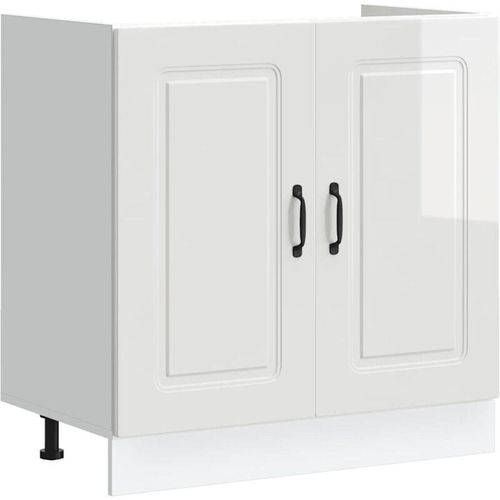 8721158417954 - Spülenunterschrank Kalmar Hochglanz-Weiß 80x46x815 cm vidaXL 8721158417954 - Spülenunterschrank Kalmar Hochglanz-Weiß 80x46x815 cm vidaXL