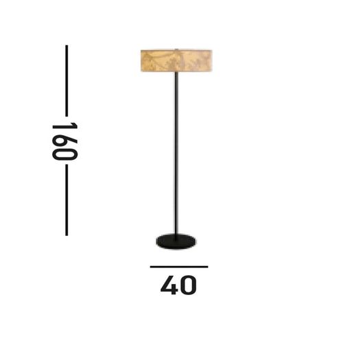 5053423273358 - Stehleuchte Isla Ø 40 cm braun beige Bambus Stahl