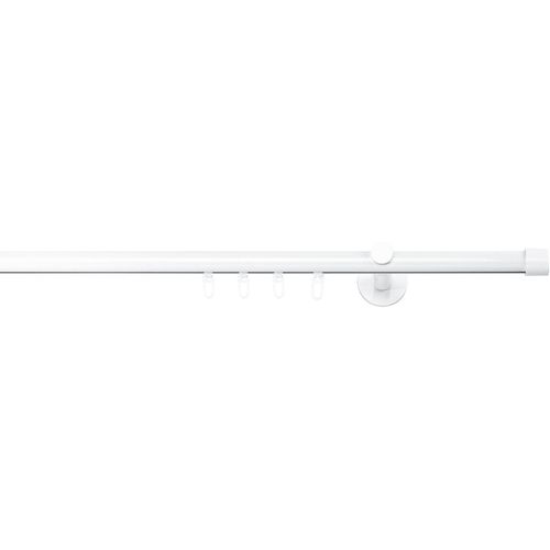 4066866175111 - Ondeco - Gardinenstange auf Maß Innenlauf 20mm Cap 1-lauf Vorhangstange Wandträger 12cm Stilgarnitur Gleiter für Vorhänge - Weiß - 190cm 4066866175111 - Ondeco - Gardinenstange auf Maß Innenlauf 20mm Cap 1-lauf Vorhangstange Wandträger 12cm Stilgarnitur Gleiter für Vorhänge - Weiß - 190cm
